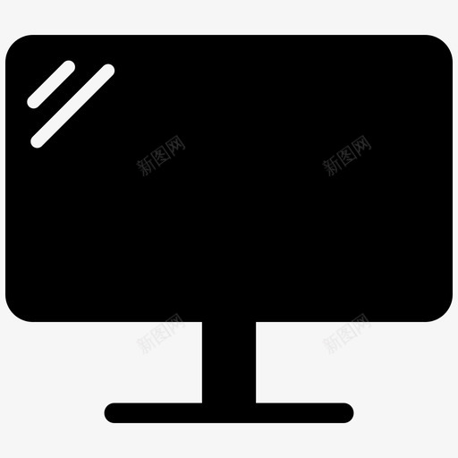 显示器计算机桌面图标svg_新图网 https://ixintu.com 屏幕 显示器 桌面 界面元素图示符 计算机