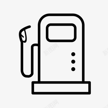 加油站油泵电子设备图标图标