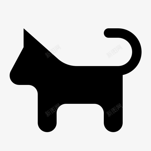猫动物小猫图标svg_新图网 https://ixintu.com 动物 动物和自然实心图标 宠物 小猫 猫