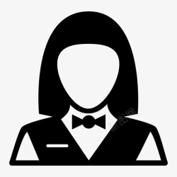 女服务人员女服务员头像女性图标高清图片