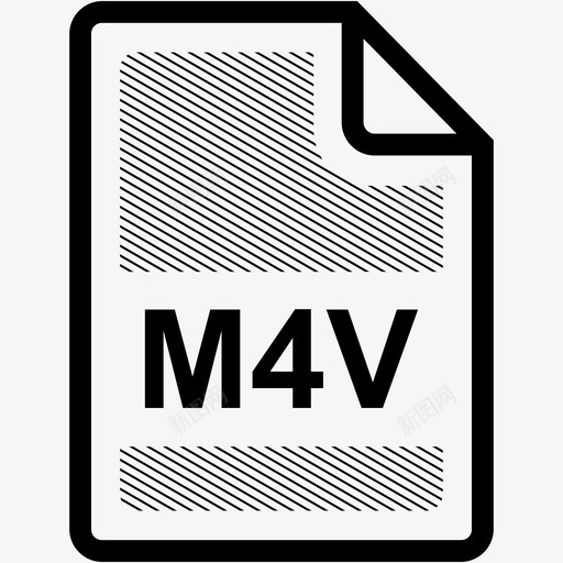 m4v文件扩展名格式图标svg_新图网 https://ixintu.com m4v文件 扩展名 文件格式 格式 类型