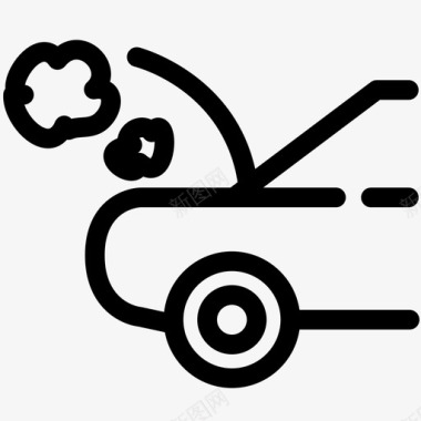 汽车故障汽车发动机仪表板灯图标图标
