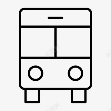 公共汽车汽车巴士公共交通工具图标图标