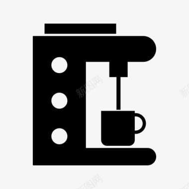 咖啡机浓缩咖啡机器图标图标