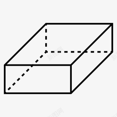 长方体三维图标图标