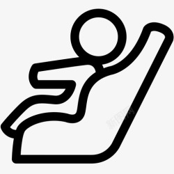 安全带灯汽车座椅婴儿安全带图标高清图片