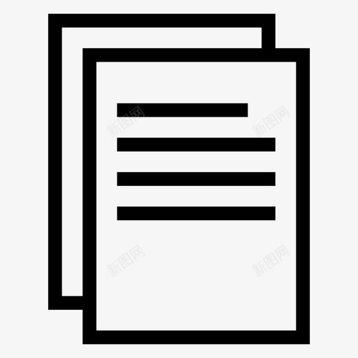 文档数据纸张图标svg_新图网 https://ixintu.com 堆叠 报表 数据 文档 文档行 纸张 页