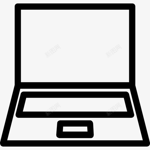 笔记本电脑设备macbook图标svg_新图网 https://ixintu.com macbook pc 科技平滑线图标 笔记本 笔记本电脑 设备