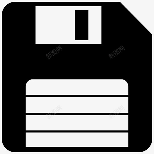 软盘数据存储器图标svg_新图网 https://ixintu.com 存储器 接口元素符号 数据 软盘