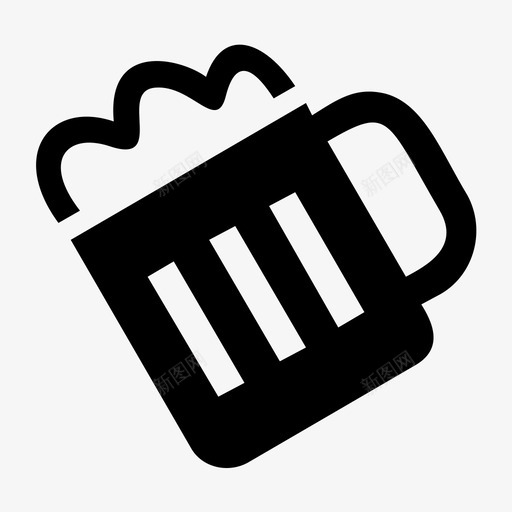 啤酒饮料食物图标svg_新图网 https://ixintu.com 啤酒 杯子 食物 饮料
