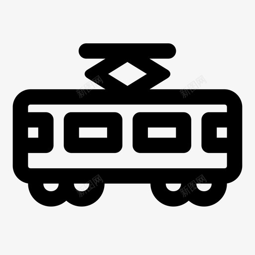有轨电车火车运输图标svg_新图网 https://ixintu.com 旅行 有轨电车 火车 车辆 运输