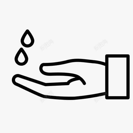 洗护理自然图标svg_新图网 https://ixintu.com 尊重 手势 护理 水 洗 洗手 自然