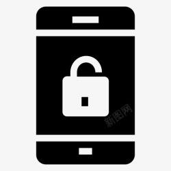 解锁功能手机iphone智能手机图标高清图片