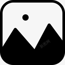 方形山图像山图标高清图片