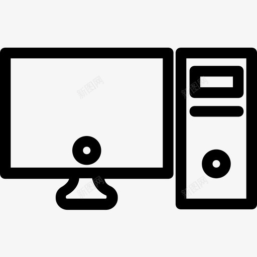 电脑cpu桌面图标svg_新图网 https://ixintu.com cpu pc 显示器 桌面 电脑 科技平滑线图标