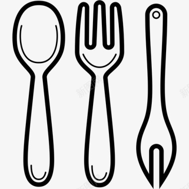 刀叉 餐具图标