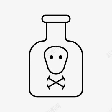 化学品烧瓶有毒图标图标