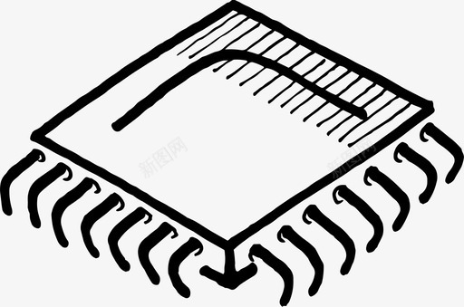 微芯片计算机未来图标图标