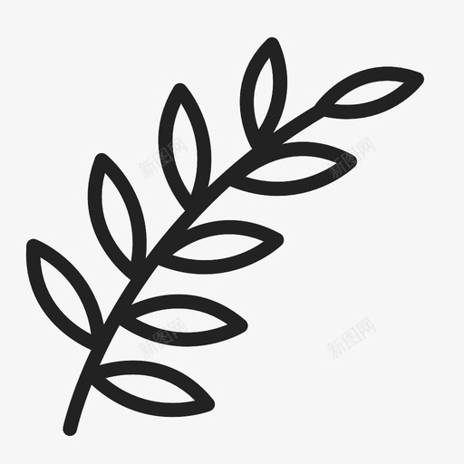 枝装饰植物图标svg_新图网 https://ixintu.com 叶 枝 植物 装饰