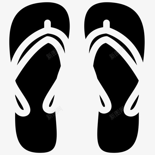 拖鞋海滩假日图标svg_新图网 https://ixintu.com 假日 夏季 夏季字形 拖鞋 海滩 鞋