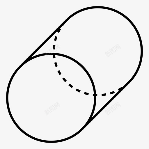 圆柱圆几何图标svg_新图网 https://ixintu.com 几何 圆 圆柱 形状