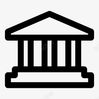 银行银行大楼中央银行图标图标