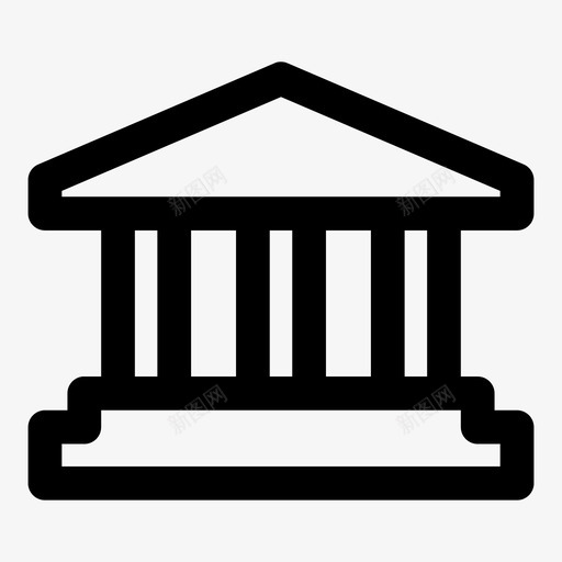 银行银行大楼中央银行图标svg_新图网 https://ixintu.com 中央银行 国家银行 国开行 场所 金融 银行 银行大楼