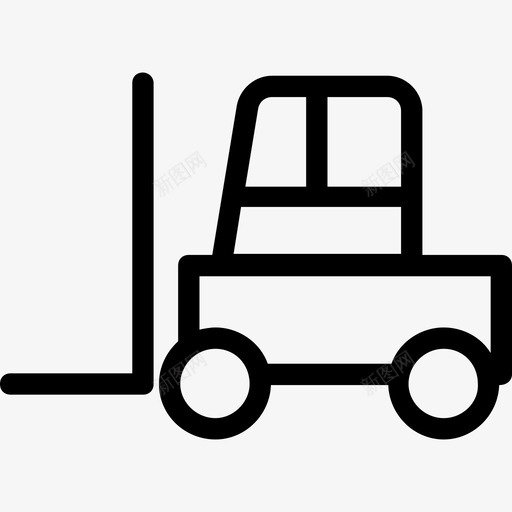 叉车货运物流图标svg_新图网 https://ixintu.com 叉车 汽车平滑线图标 物流 货运 运输
