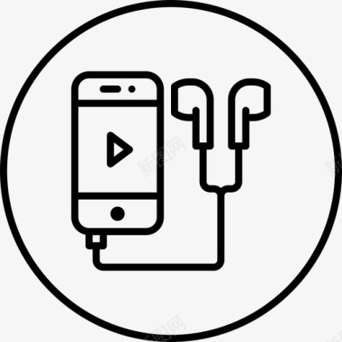 音乐播放器耳机ipod图标图标