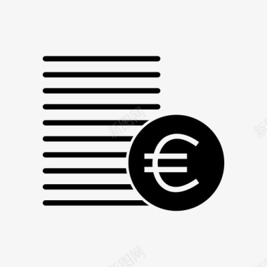 硬币货币欧元图标图标