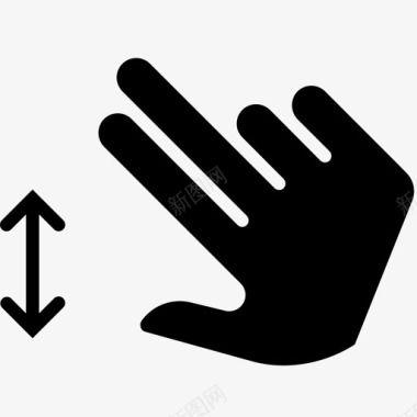 两个手指滚动控制手图标图标