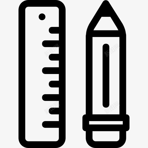 铅笔和尺子教育学校图标svg_新图网 https://ixintu.com 写作 学校 教育 铅笔和尺子