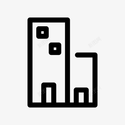 建筑物公寓银行图标svg_新图网 https://ixintu.com 公寓 建筑物 房地产 房间 网银 银行
