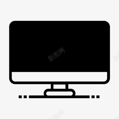 电脑显示器空白桌面图标图标