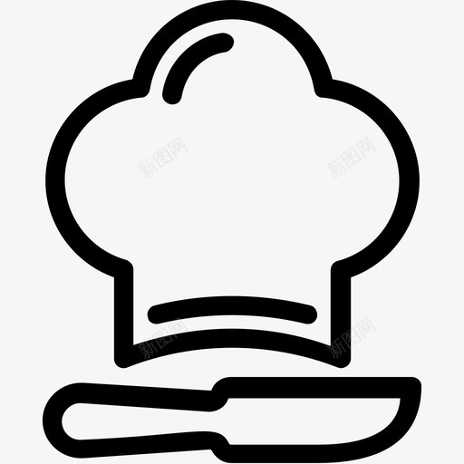 厨师帽厨师玩具图标svg_新图网 https://ixintu.com 制服 厨师 厨师帽 玩具 酒店平滑线图标