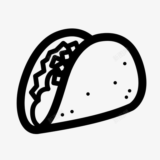 玉米卷食物墨西哥图标svg_新图网 https://ixintu.com 塔奎萨 墨西哥 玉米卷 玉米饼 街头食品 食物