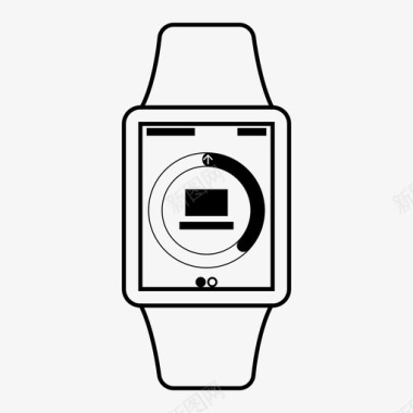 苹果手表架活动跟踪器图标图标