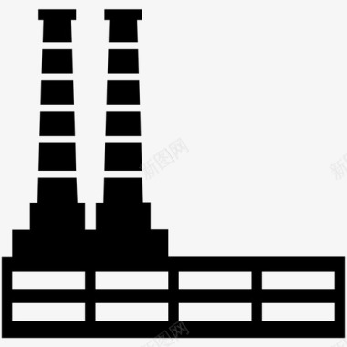 工厂厂房工业图标图标