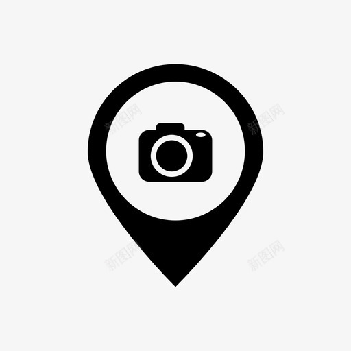 别针相机地图针图标svg_新图网 https://ixintu.com 别针 地图针 摄影 相机