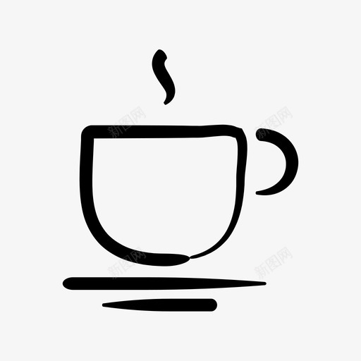 浓缩咖啡咖啡杯子图标svg_新图网 https://ixintu.com 咖啡 手绘的 杯子 浓缩咖啡 热的