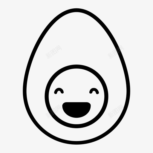 笑蛋煮鸡蛋表情符号图标svg_新图网 https://ixintu.com 快乐 煮鸡蛋 笑蛋 表情符号