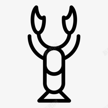 龙虾贝类图标图标