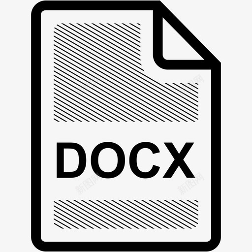 docx文件扩展名格式图标svg_新图网 https://ixintu.com docx文件 扩展名 文件格式 格式 类型