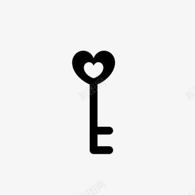 爱的钥匙感情心图标图标