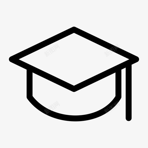 灰泥帽获奖帽学位帽图标svg_新图网 https://ixintu.com 学位帽 毕业生帽 流苏帽 灰泥帽 获奖帽