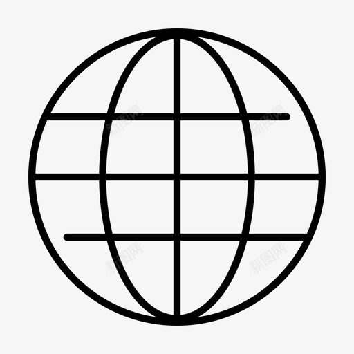 地球互联网球体图标svg_新图网 https://ixintu.com 互联网 地球 环保主义者瘦 球体 网络