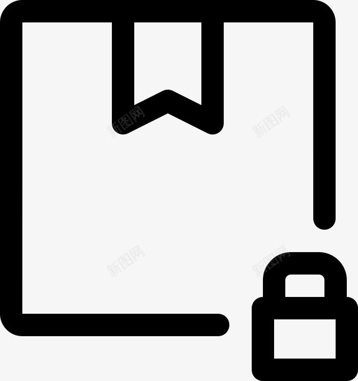 包装交付上锁图标svg_新图网 https://ixintu.com 上锁 交付 包装 受保护 装运 邮寄