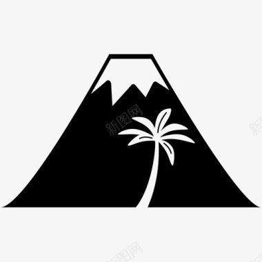 富士雪山图标
