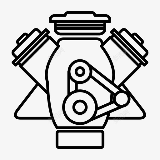 汽车汽车零件发动机图标svg_新图网 https://ixintu.com 发动机 汽车 汽车零件