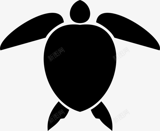 海龟动物海滩图标svg_新图网 https://ixintu.com 动物 海洋 海滩 海龟
